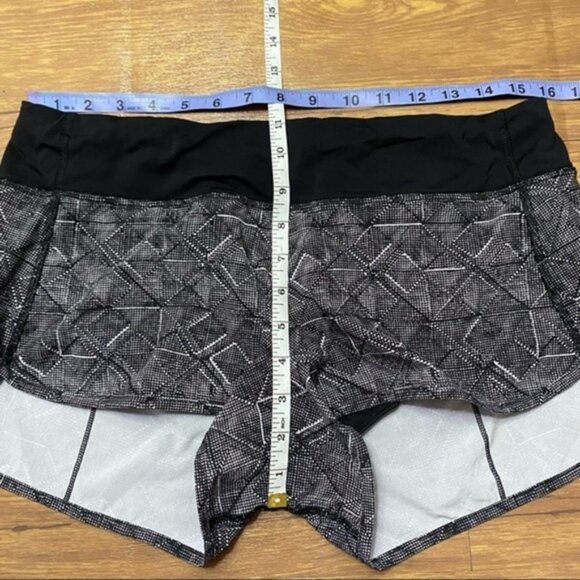 Lululemon Speed Short Formation Alpine White Black Women Size 8 - Picture 8 of 11